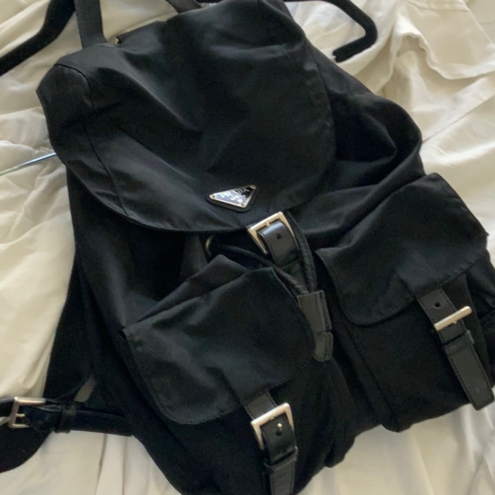 Authentic Prada Nylon Backpack Black - image 3